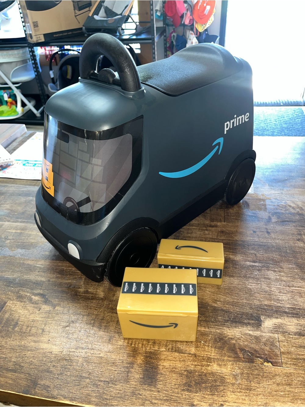 Amazon Prime Ride-On Delivery Van with Packages